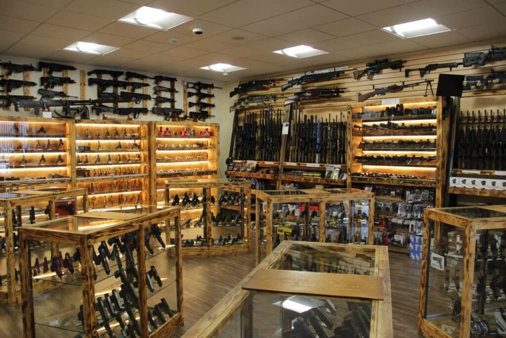 Interior of Sporting Systems gun store