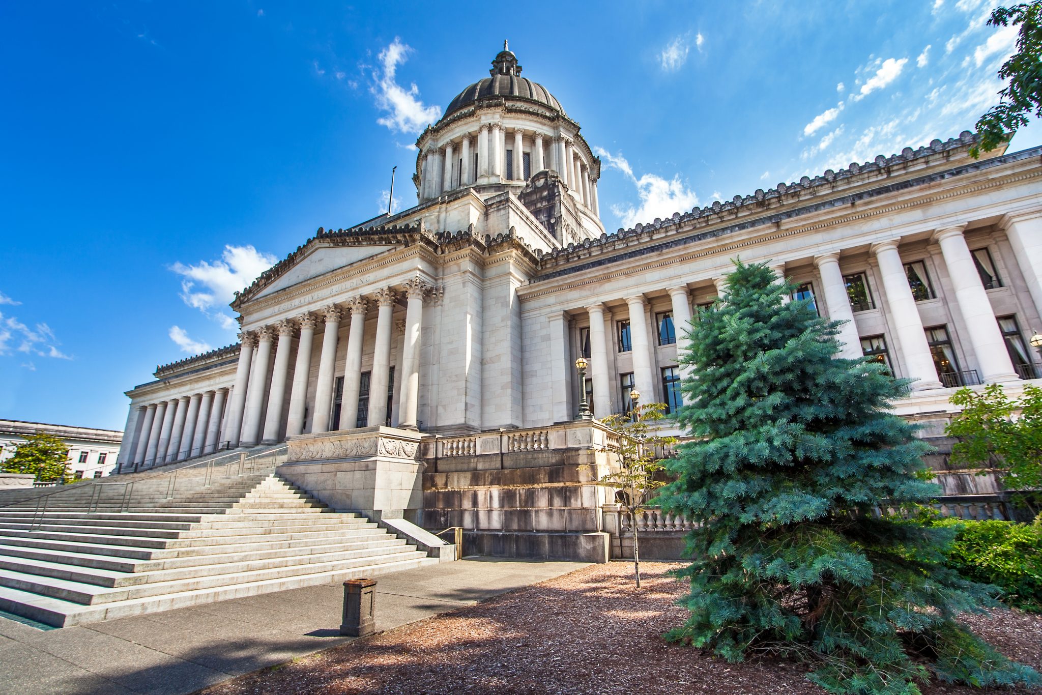 Washington State Capitol Olympia to illustrate Gun Background Check Process, Rules, and Updates
