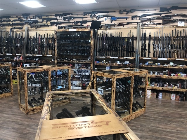 Interior photo of Sporting Systems gun shop.