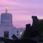 the oregon capitol building at dusk to illustrate Oregon Senate Bill 554